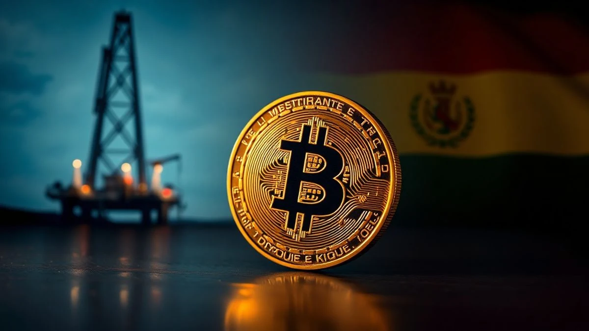 Zcash cryptocurrency coin on a dark surface with a blurred background suggesting geopolitical tensions